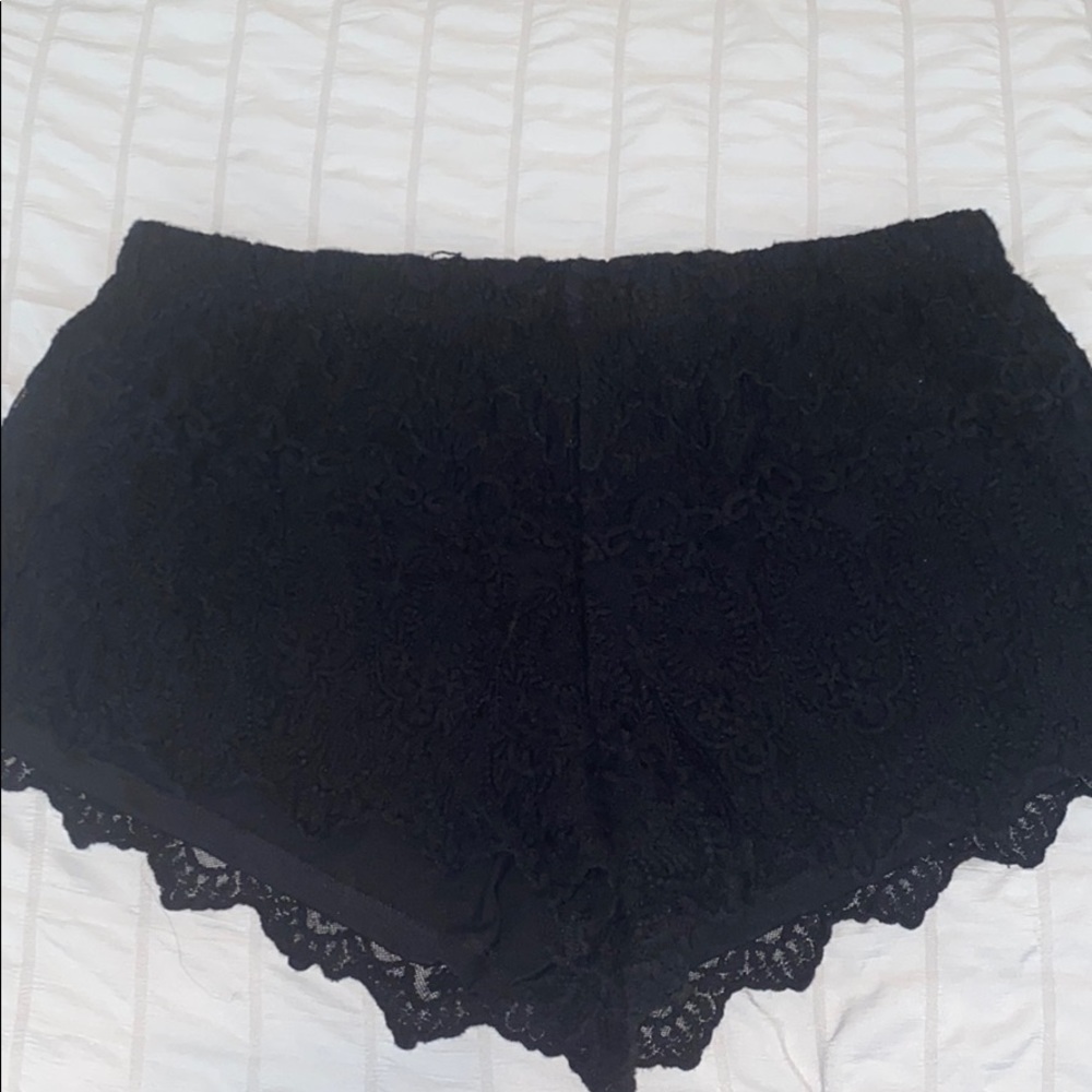 H&M black lace shorts